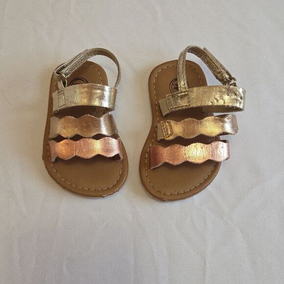 Wonder Nation Pink and Gold Sandals Size 3 - Picture 1 of 5